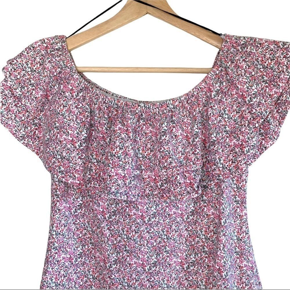 H&M Mini Floral Ruffled Top Body Con Dress - Picture 5 of 9